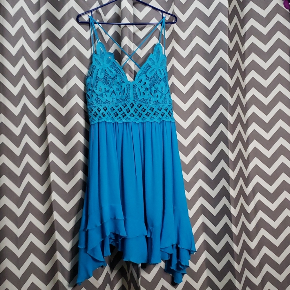 Blue spring dress
